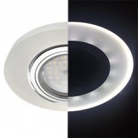 Св-к Ecola LED LD1650 MR16 стекло круг мат хром