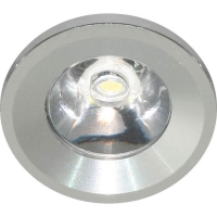 Св-к Feron LED 1W G770 230V круг серебро 43Lum 6400K,  встраив