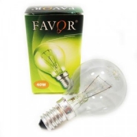 Лампа накаливания Favor E14 40W P45 шар прозрачная (Калашников)