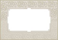 WERKEL FLOCK Рамка для двойной розетки (слоновая кость) WL05-Frame-01-DBL-ivory