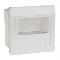 Св-к Horoz лестничный LED 2W(150lm) 4K 86х86мм встр с датчиком+фотосен белый IP20