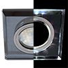 Св-к Ecola LED LD1651 MR16 стекло квадрат скош. край черный черный хром