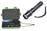 Фонарь Ultra Flesh E145 1W (1x18650) 1св/д 1W (80lm),черн/металл, 3 реж., фокус, з/у 220V, бокс