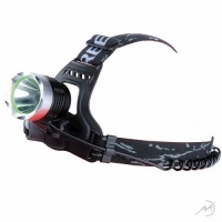 Фонарь Облик 2080 (2хLi-oin 3.7V) 1св/д 10W, черн./пласт, 3 режима+красный, з/у 220, 12V налобный