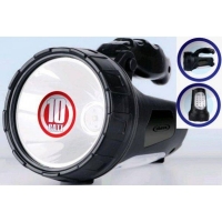 Фонарь Облик 8227  1св/д 10W+15св/д, з/у 220V (черный/пластик) вращ. ручка