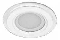 Св-к Feron LED  6W AL2110, подсветка, стекло, круг, 480Lum, 4000K 100(75)x35 белый