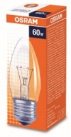 Лампа накаливания Osram Е27 60Вт свеча 220Вт  